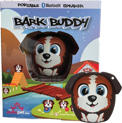 TWS Mini Bluetooth Animal Wireless Speaker for Kids of All Ages - True Wireless Stereo – Pair with Another TWS Pet for Powerful Rich Room-Filling Sound (Bark Buddy Puppy)