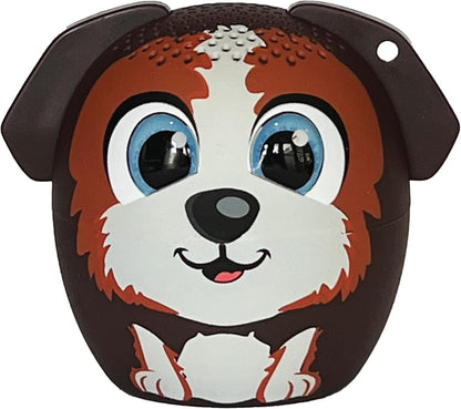 TWS Mini Bluetooth Animal Wireless Speaker for Kids of All Ages - True Wireless Stereo – Pair with Another TWS Pet for Powerful Rich Room-Filling Sound (Bark Buddy Puppy)